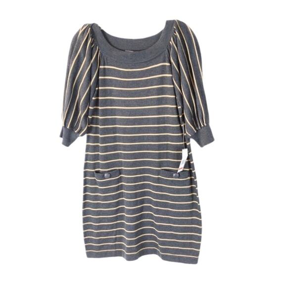 NWT Jessica Howard stripe gray sweater dress Sz PL - Picture 1 of 10